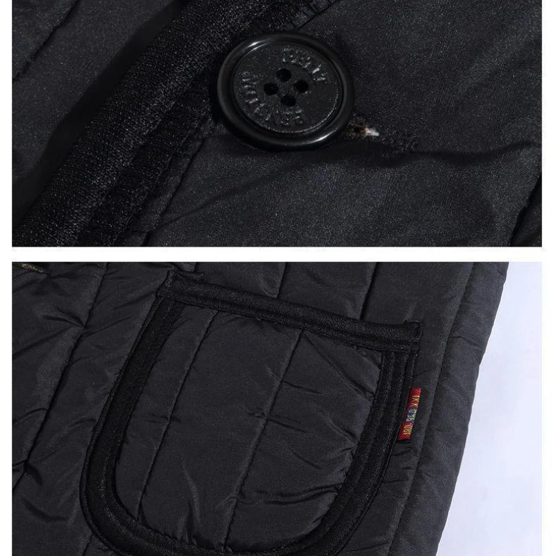 Outdoor Men’s Fleece Vest – Thick Sleeveless Jacket, Stripe Design, Warm Autumn Winter Waistcoat C15