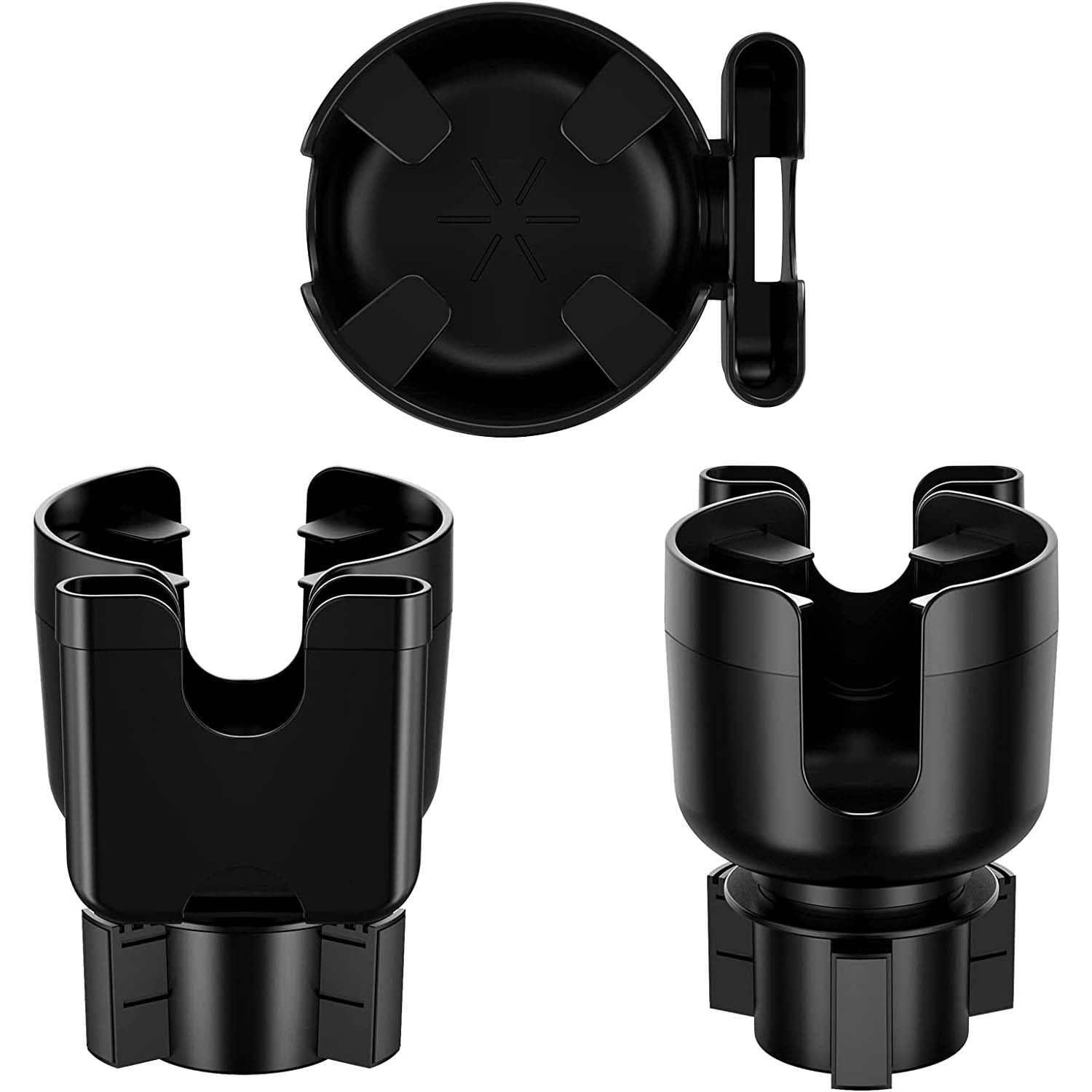 Car Cup Holder 2-in-1, Custom-Fit For Car, Car Cup Holder Expander Adapter with Adjustable Base, Car Cup Holder Expander Organizer with Phone Holder WAKO233