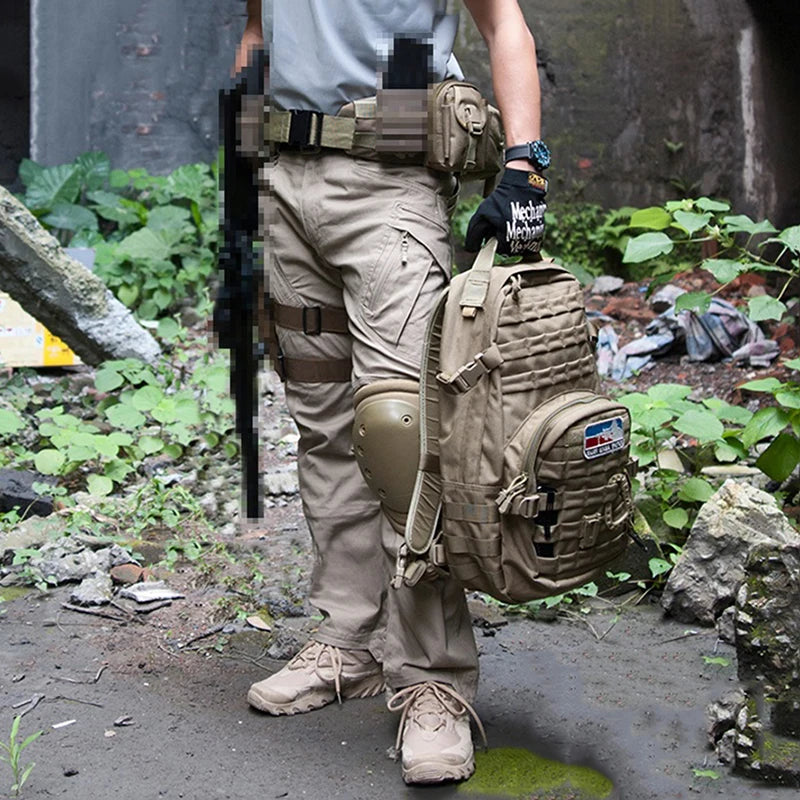 Men’s Stretch Cotton Cargo Pants – Multi-Pocket Flexible Outdoor Work Tactical Trousers