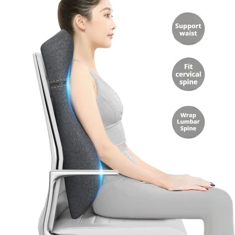 Long Backrest Seat Cushion – High Waist Support Pillow for Office Chair, Reclining, and Seated Rest