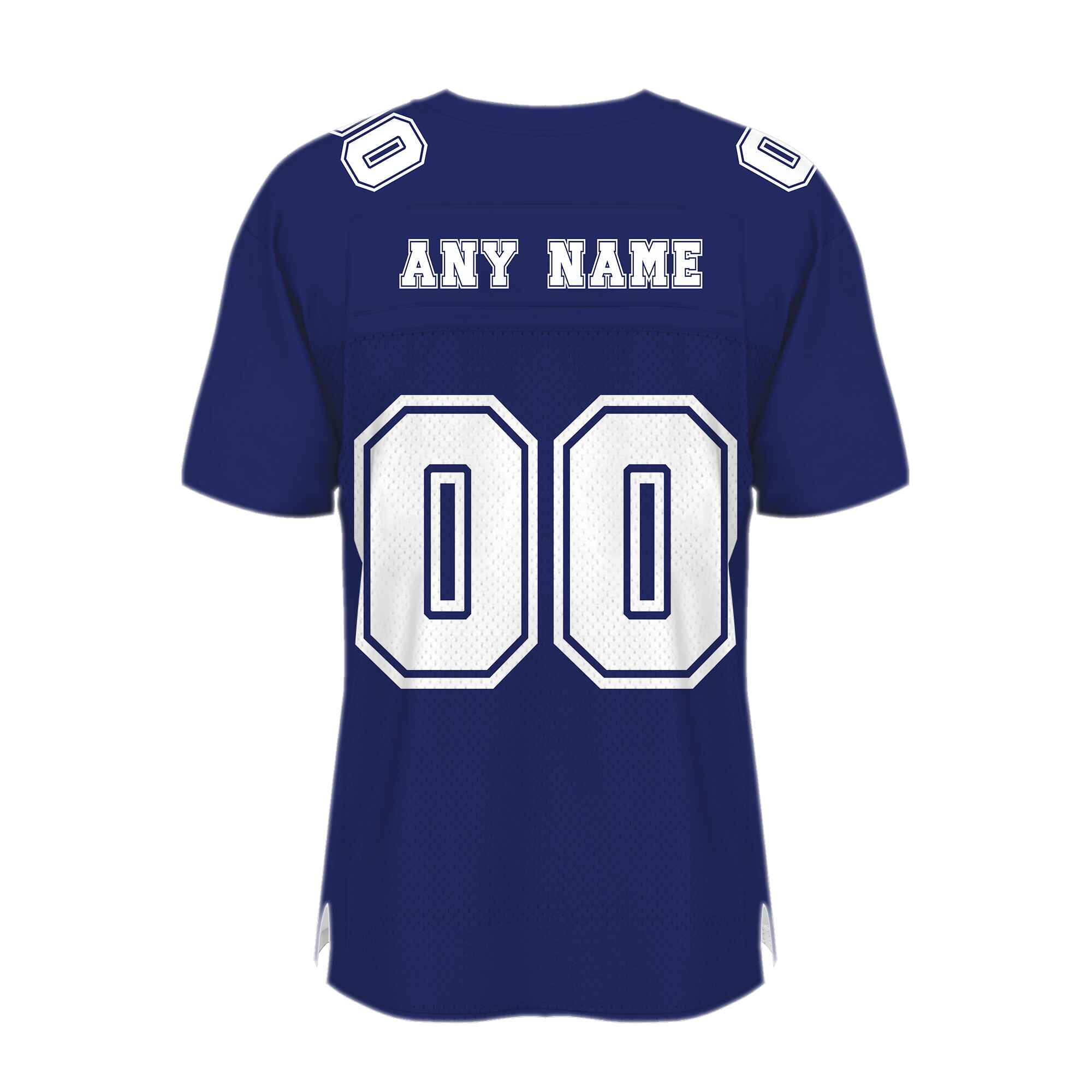 Custom Royal White Mesh Authentic Football Jersey