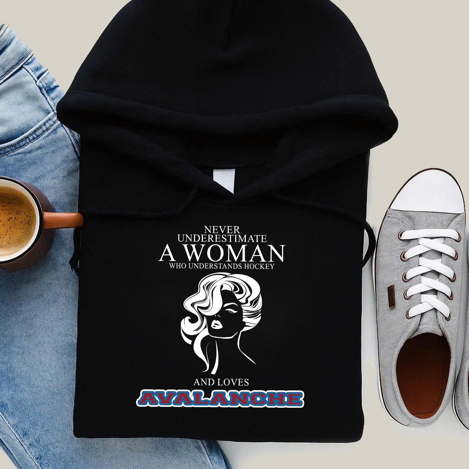 Never Underestimate A Woman Who Understand Hockey And Loves Avalanche Hoodie- Never Underestimate Sweatshirt- Custom Hoodies