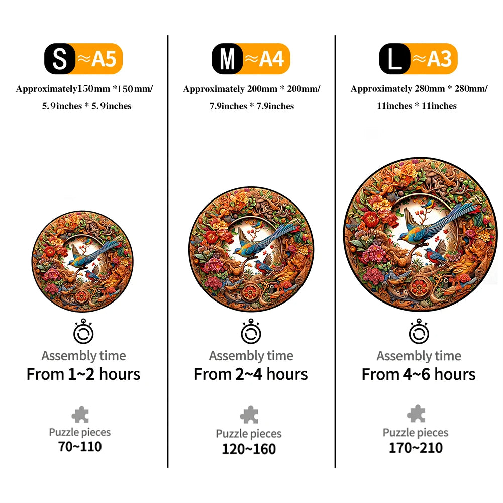 Unique Animal Wooden Jigsaw Puzzles, Bird, DIY Crafts, Educational Toys for Adults and Kids, Perfect Gift Idea, Christmas gift Idea 184