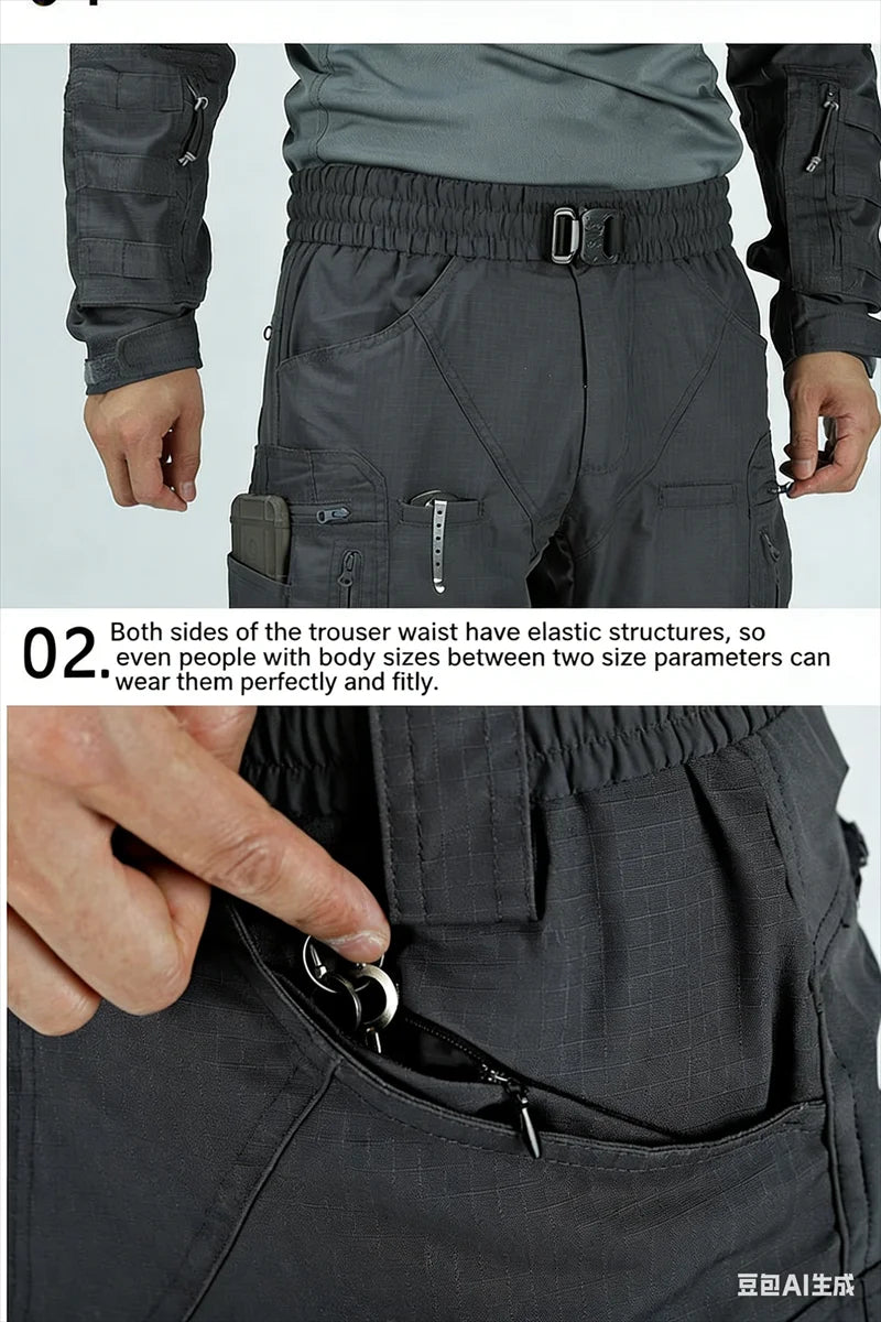 Men’s Tactical Cargo Pants – Multi-Pocket Outdoor Work Combat Style Trousers