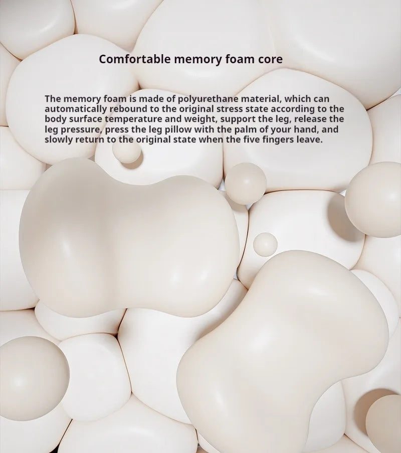 Contoured Leg Knee Pillow – Cooling Memory Foam Support Cushion for Side Sleeping and Rest