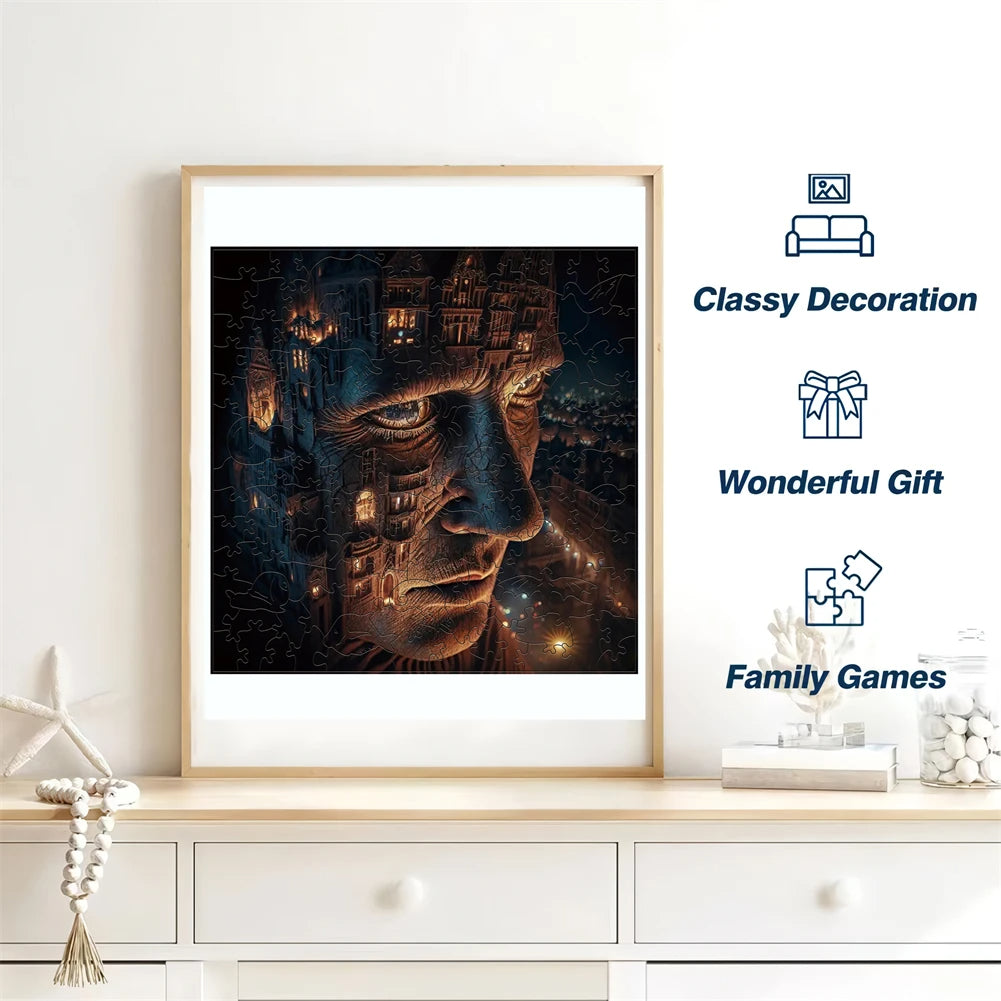 Unique Wooden Jigsaw Puzzles, Human Face, DIY Crafts, Educational Toys for Adults and Kids, Perfect Gift Idea, Christmas gift Idea 182