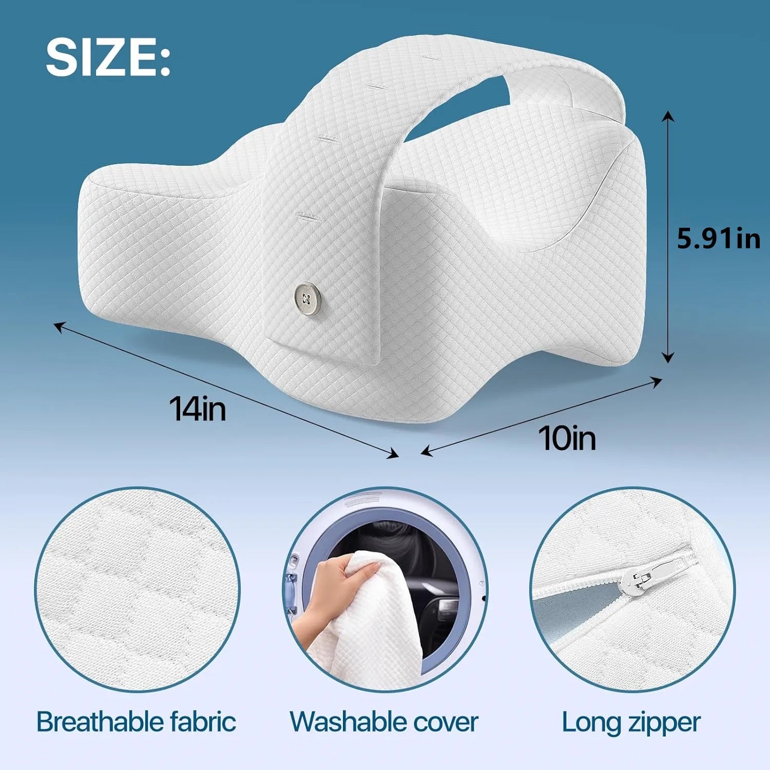 Memory Foam Knee Pillow – Ergonomic Leg Support Cushion for Side Sleeping and Rest