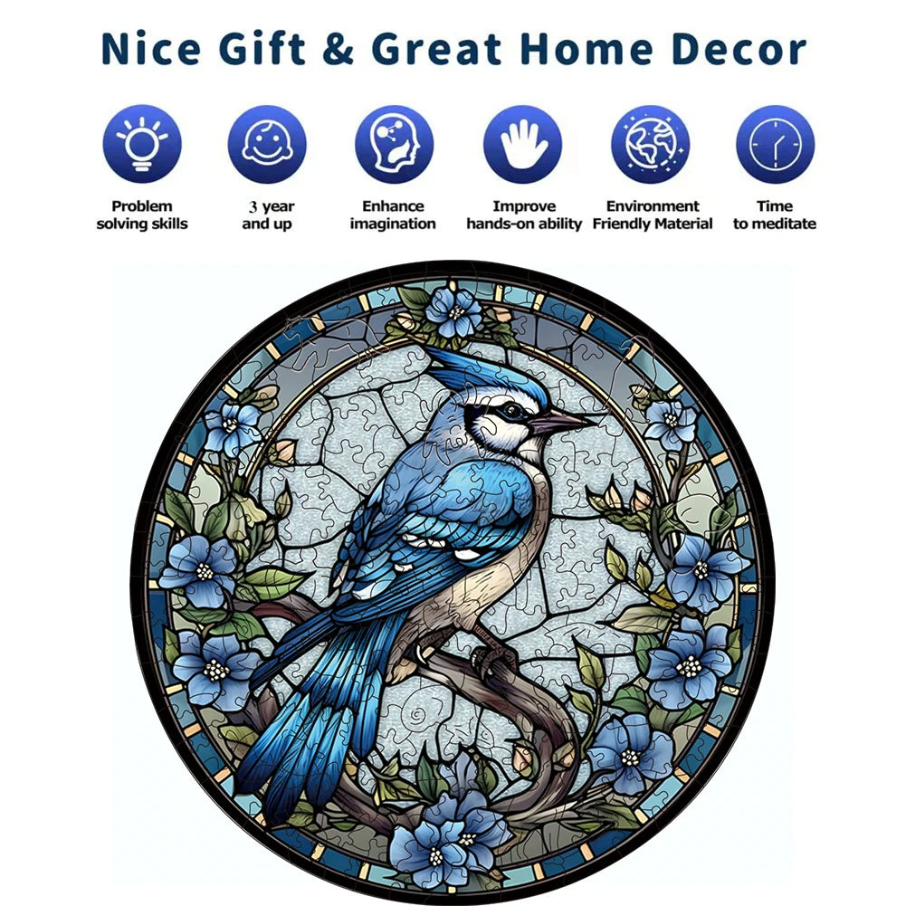 Unique Animal Wooden Jigsaw Puzzles, Bird, DIY Crafts, Educational Toys for Adults and Kids, Perfect Gift Idea, Christmas gift Idea C168