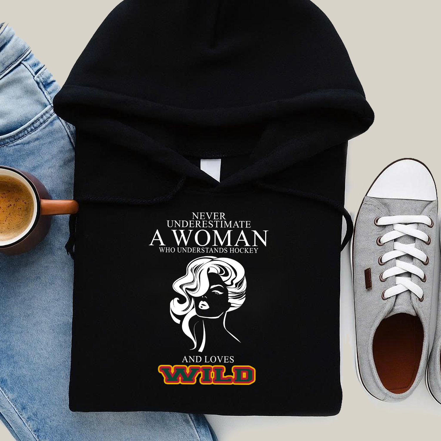 Never Underestimate A Woman Who Understand Hockey And Loves Wild Hoodie- Never Underestimate Sweatshirt- Custom Hoodies