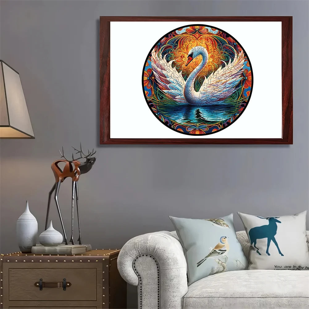 Unique Animal Wooden Jigsaw Puzzles, Swan, DIY Crafts, Educational Toys for Adults and Kids, Perfect Gift Idea, Christmas gift Idea C191