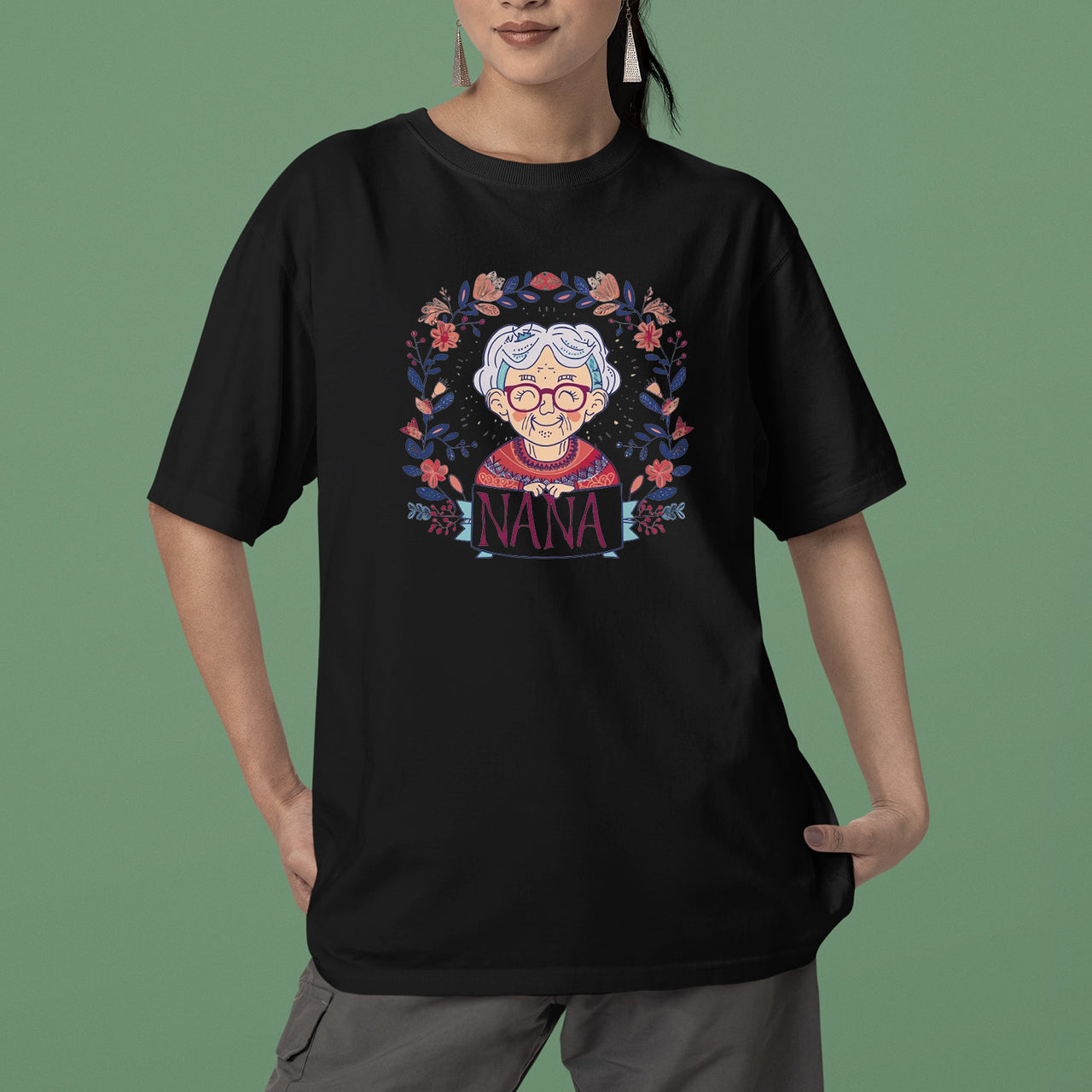 Cute Chibi Nana T-Shirt, Strong Nana Shirt, Grandma Hoodie, Grandma Shirt, Mother's Day Gift For Grandma, Happy Mother's Day