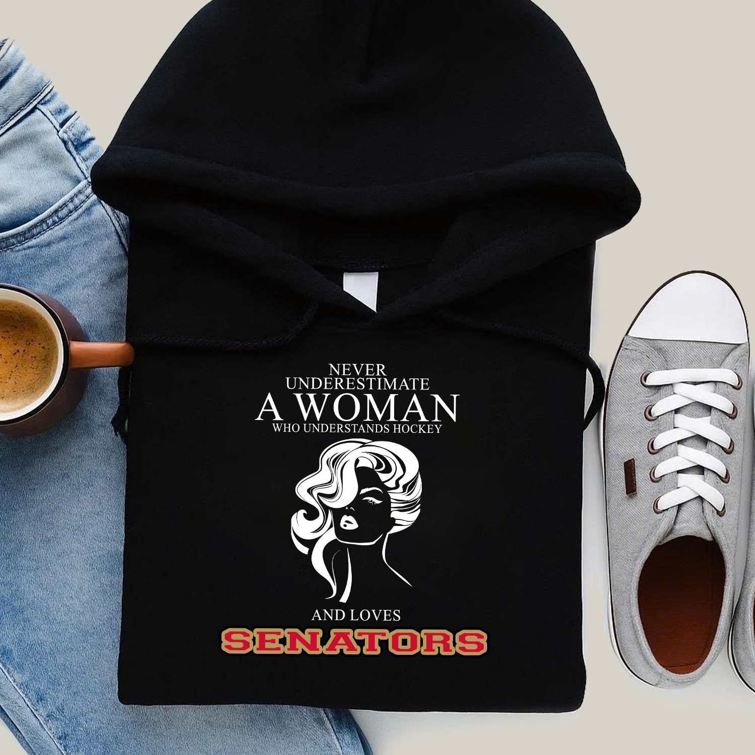 Never Underestimate A Woman Who Understand Hockey And Loves Senators Hoodie- Never Underestimate Sweatshirt- Custom Hoodies