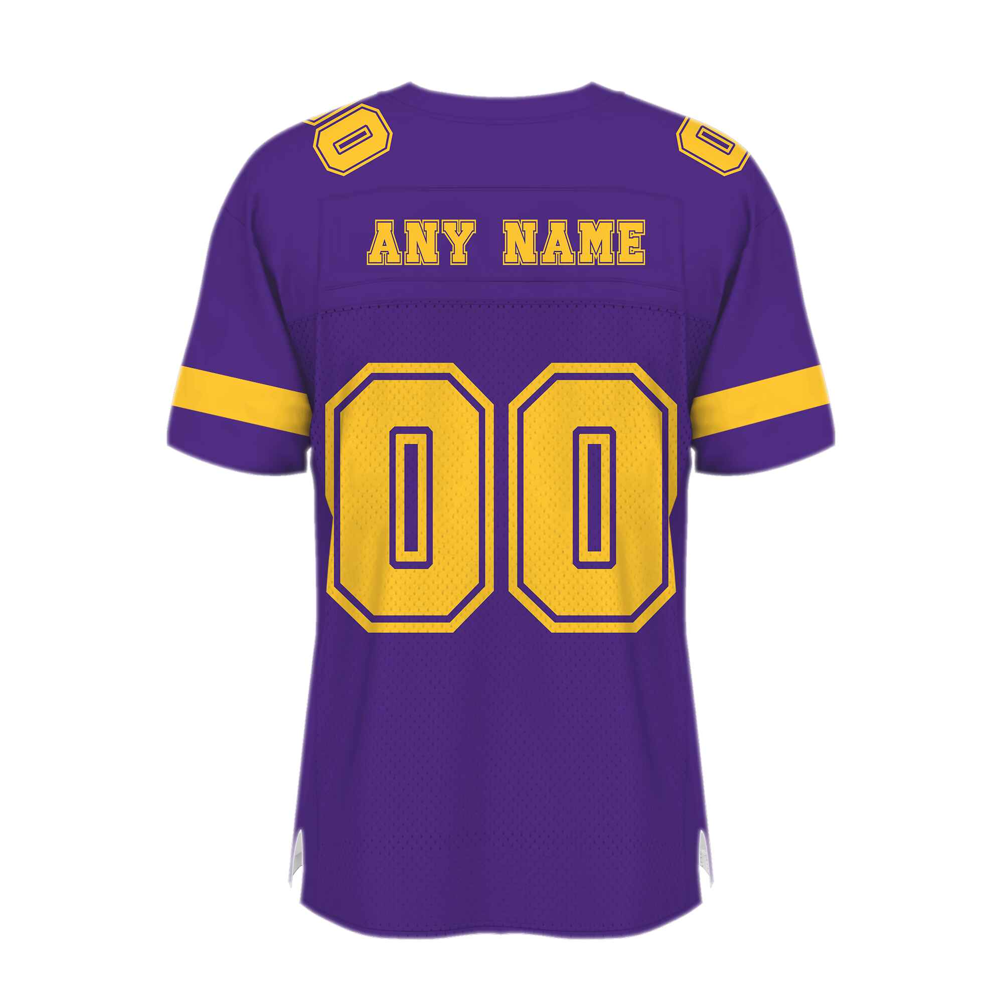 Custom Purple Gold Mesh Authentic Football Jersey