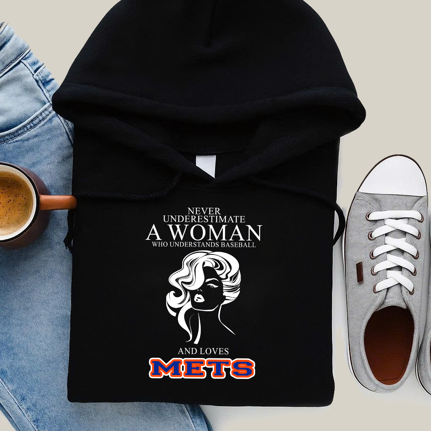 Never Underestimate A Woman Who Understand Baseball And Loves Mets Hoodie- Never Underestimate Sweatshirt- Custom Hoodies