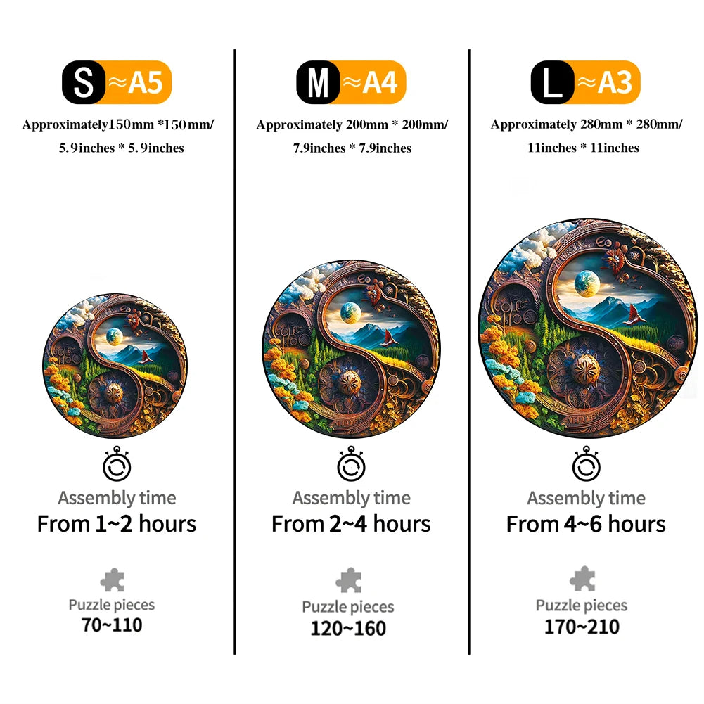 Unique Wooden Jigsaw Puzzle, Forrest, Wooden Jigsaw Puzzle, Mindfulness & Educational Animals Game for All Ages, Unique Sustainable, Wildlife Gift, Christmas gift Idea C176