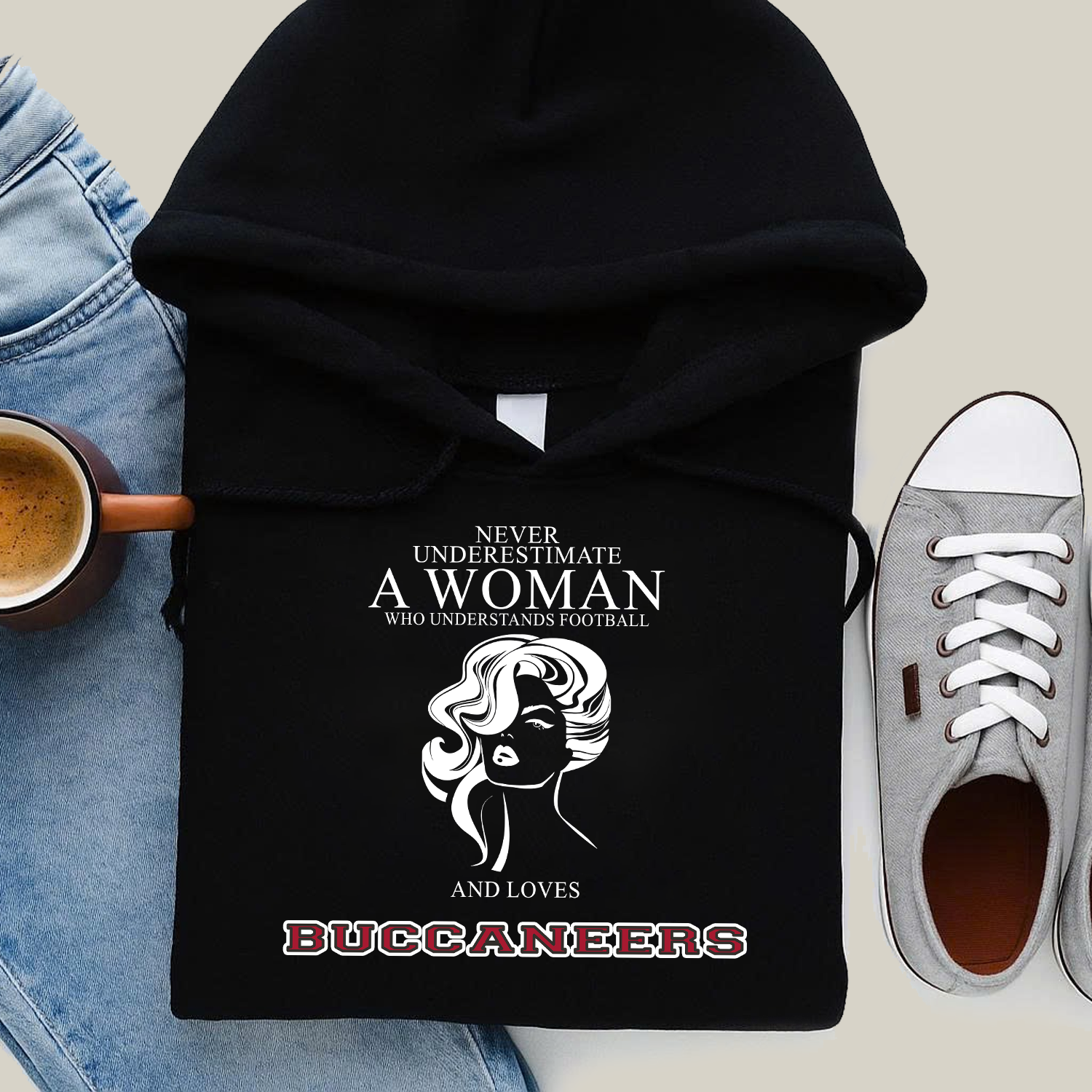 Never Underestimate A Woman Who Understand Football And Loves Buccaneers Hoodie- Never Underestimate Sweatshirt- Custom Hoodies
