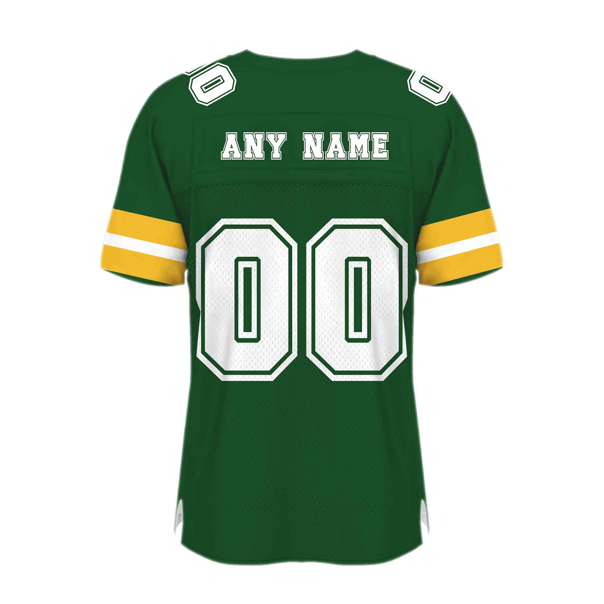 Custom Grass Green Gold-White Mesh Authentic Football Jersey