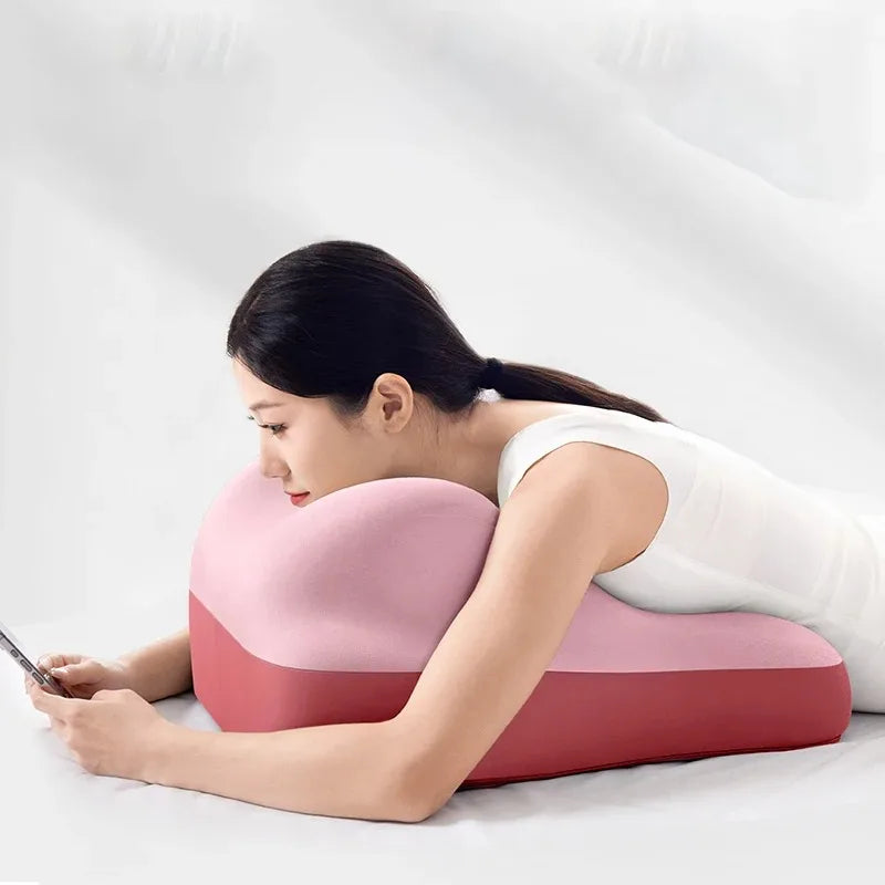 Memory Foam Lumbar Cushion – Breathable Back Support Pillow for Office Chair, Car Seat, and Bed