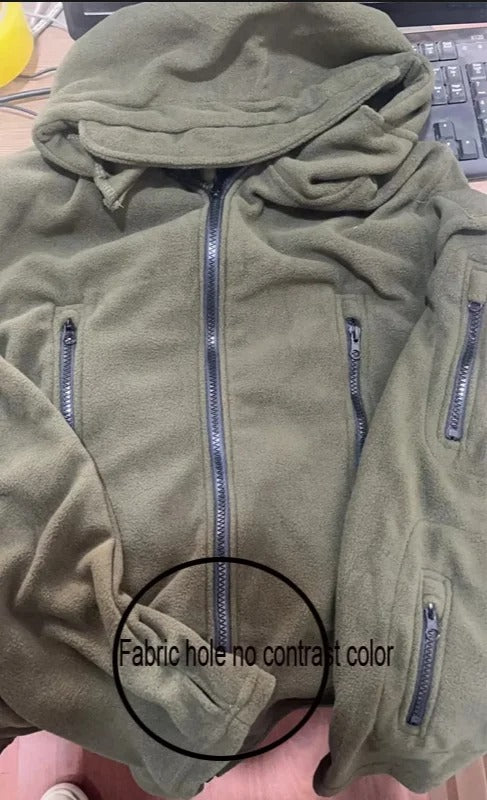 Men's Polar Fleece Tactical Jacket – Warm Lightweight Outdoor Hiking Coat