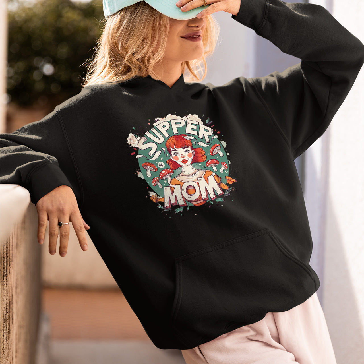 Supper Mom Mushroom T-Shirt, Cute Supper Mom Mushroom Sweatshirt, Retro Mama Mushroom Shirt, Celebrate Mom, Mama Shirt, Mom Shirt, Mother's Day Gift