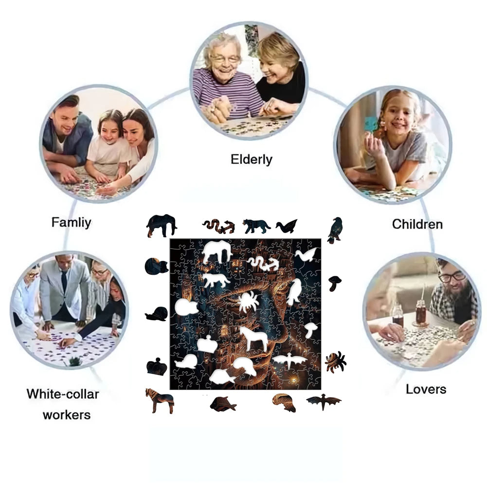 Unique Wooden Jigsaw Puzzles, Human Face, DIY Crafts, Educational Toys for Adults and Kids, Perfect Gift Idea, Christmas gift Idea 182