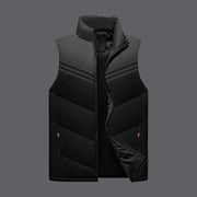Stand Collar Men’s Vest – Fashionable Contrast Colors Casual Outerwear for Autumn Winter 2024 C24