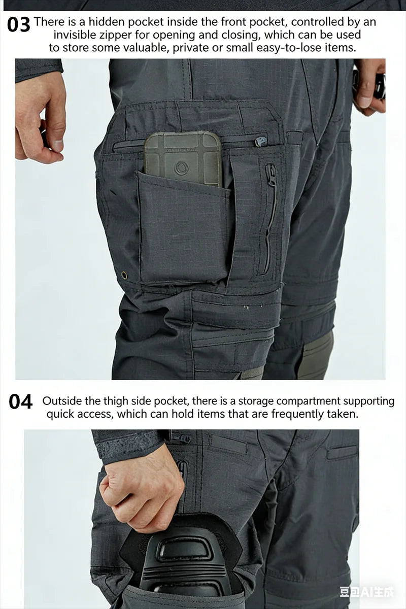 Men’s Tactical Cargo Pants – Multi-Pocket Outdoor Work Combat Style Trousers