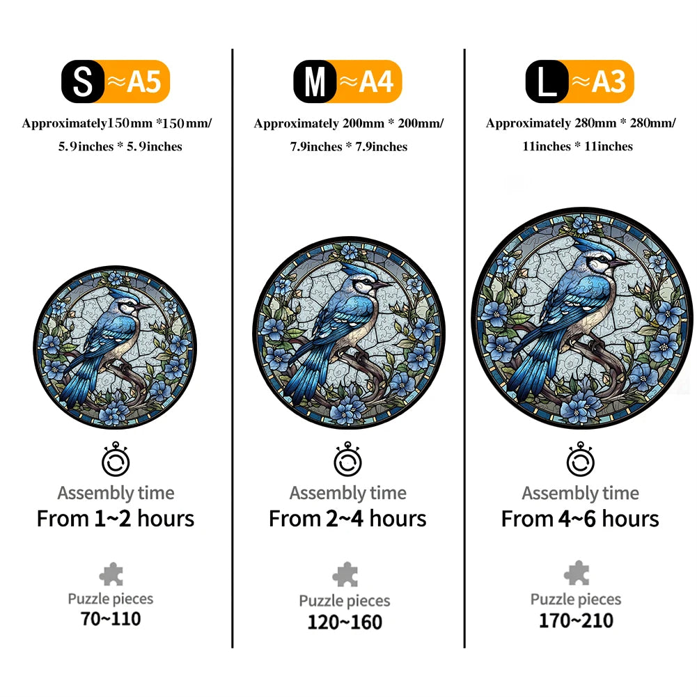 Unique Animal Wooden Jigsaw Puzzles, Bird, DIY Crafts, Educational Toys for Adults and Kids, Perfect Gift Idea, Christmas gift Idea C168