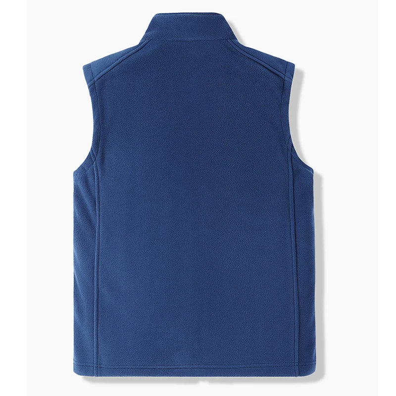 Warm Winter Fleece Vest for Men – Heated, Multi-Pocket Casual Waistcoat for Cycling, Plus Size Options C22