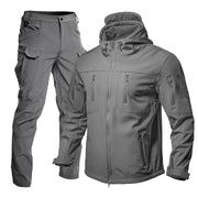 Men’s Soft Shell Tactical Jacket – Waterproof Fleece Lined Outdoor Winter Warm Coat Set