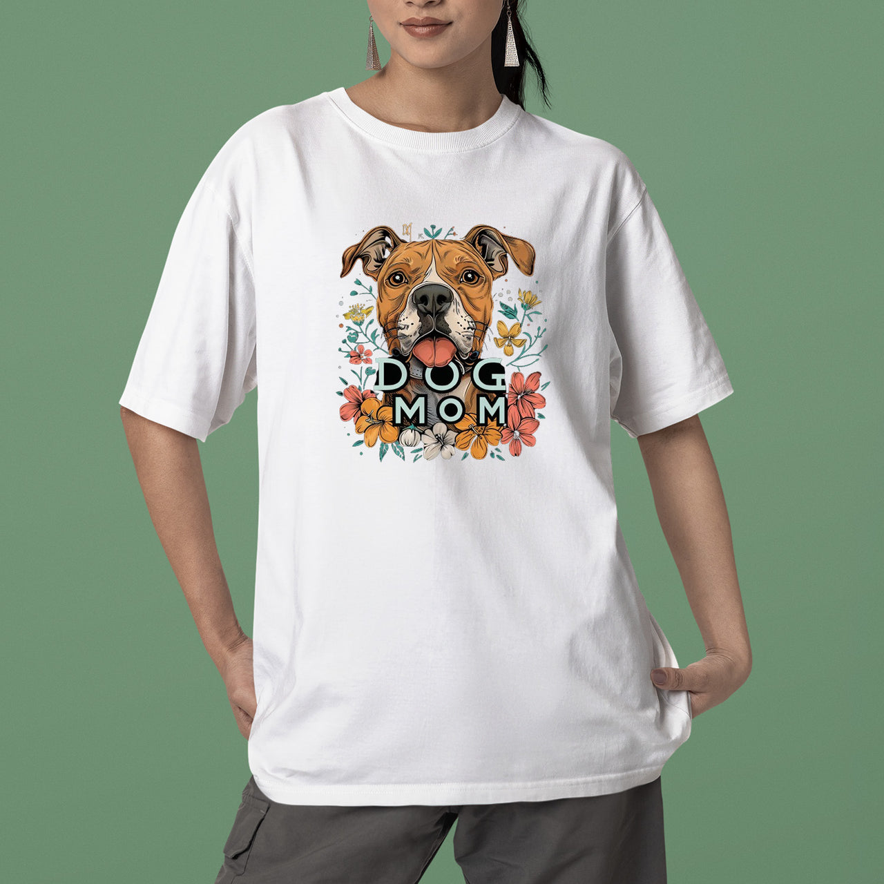 Pit Pull Dog T-shirt, Pet Lover Shirt, Dog Lover Shirt, Dog Mom T-Shirt, Dog Owner Shirt, Gift For Dog Mom, Funny Dog Shirts, Women Dog T-Shirt, Mother's Day Gift, Dog Lover Wife Gifts, Dog Shirt