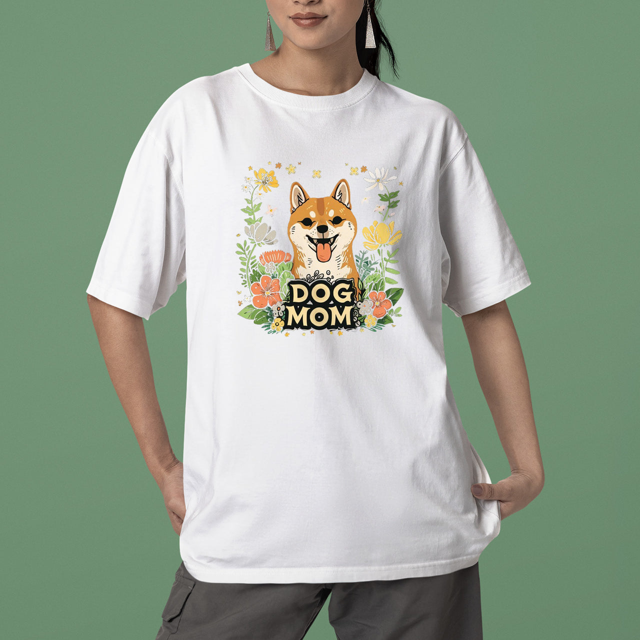 Shiba Dog T-shirt, Pet Lover Shirt, Dog Lover Shirt, Dog Mom T-Shirt, Dog Owner Shirt, Gift For Dog Mom, Funny Dog Shirts, Women Dog T-Shirt, Mother's Day Gift, Dog Lover Wife Gifts, Dog Shirt