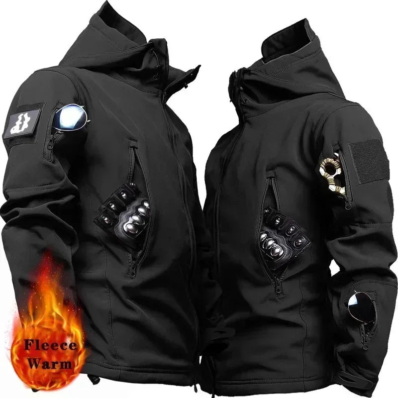 Men’s Soft Shell Tactical Set – Waterproof Fleece Lined Multi-Pocket Outdoor Wear