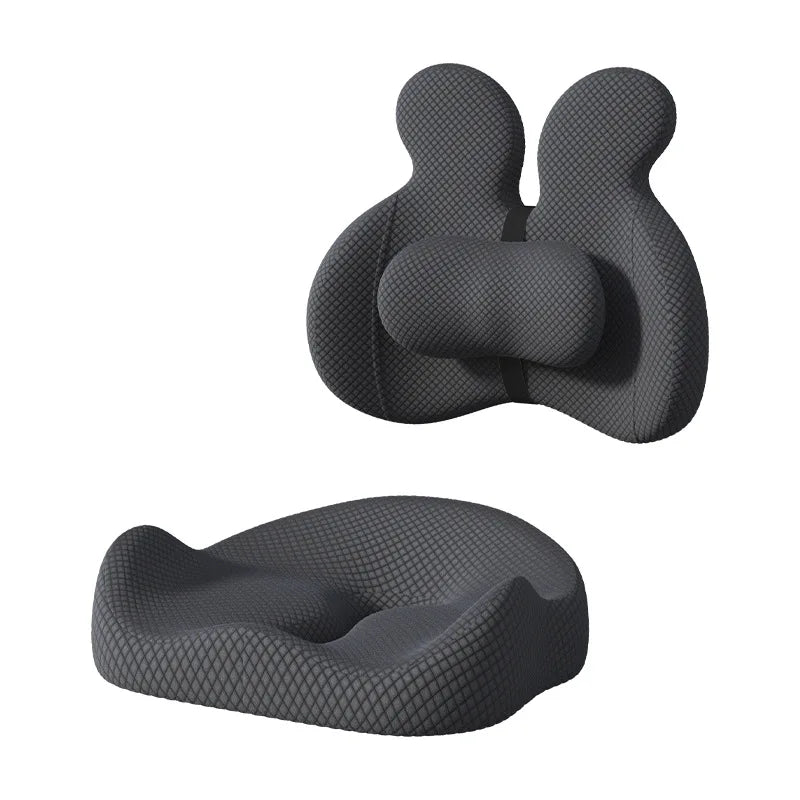 Memory Foam Office Seat Cushion with Back Support – Ergonomic Chair Cushion