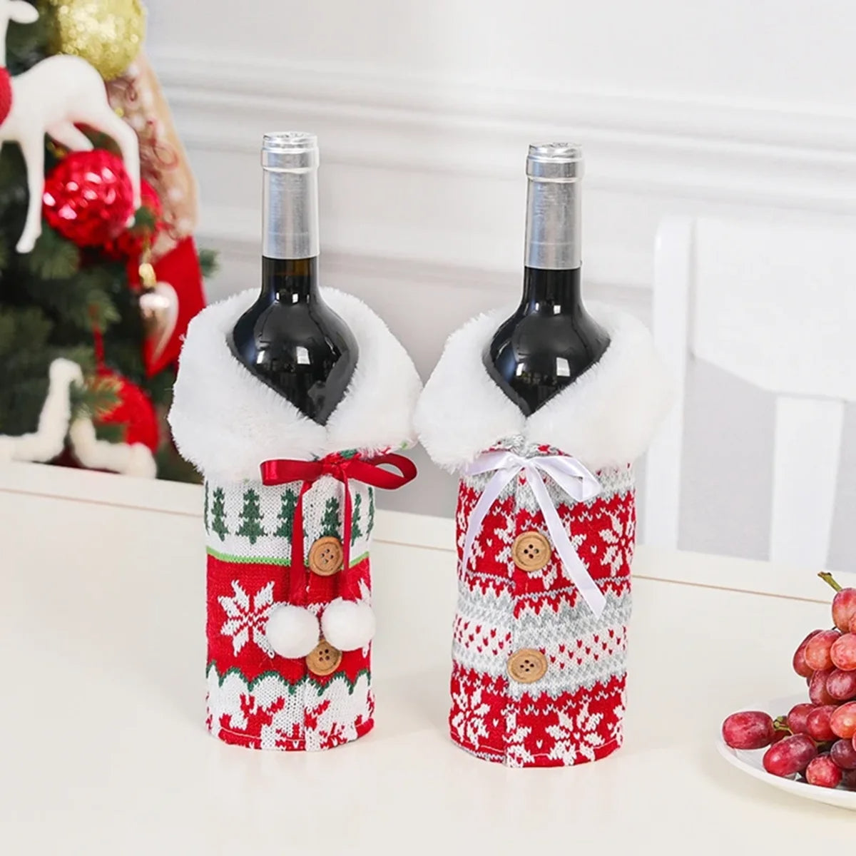 Christmas Wine Bottle Cover – Merry Christmas Decorations for Home, Xmas Gift, Navidad Noel Natal Ornaments 2025