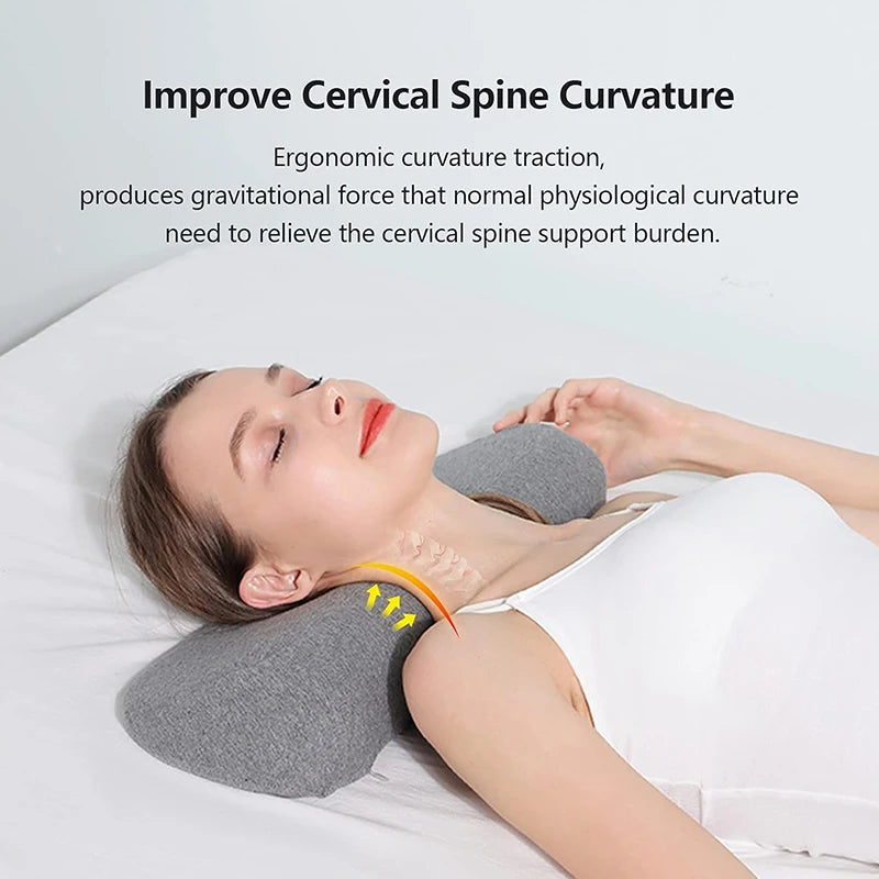 Memory Foam Cervical Pillow – Ergonomic Contour Bed Pillow for Side and Back Sleeping