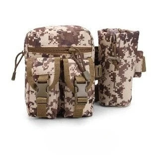 Tactical Men Waist Pack Nylon Hiking Water Bottle Phone Pouch Outdoor Sports Hunting Climbing Camping Belt Bag