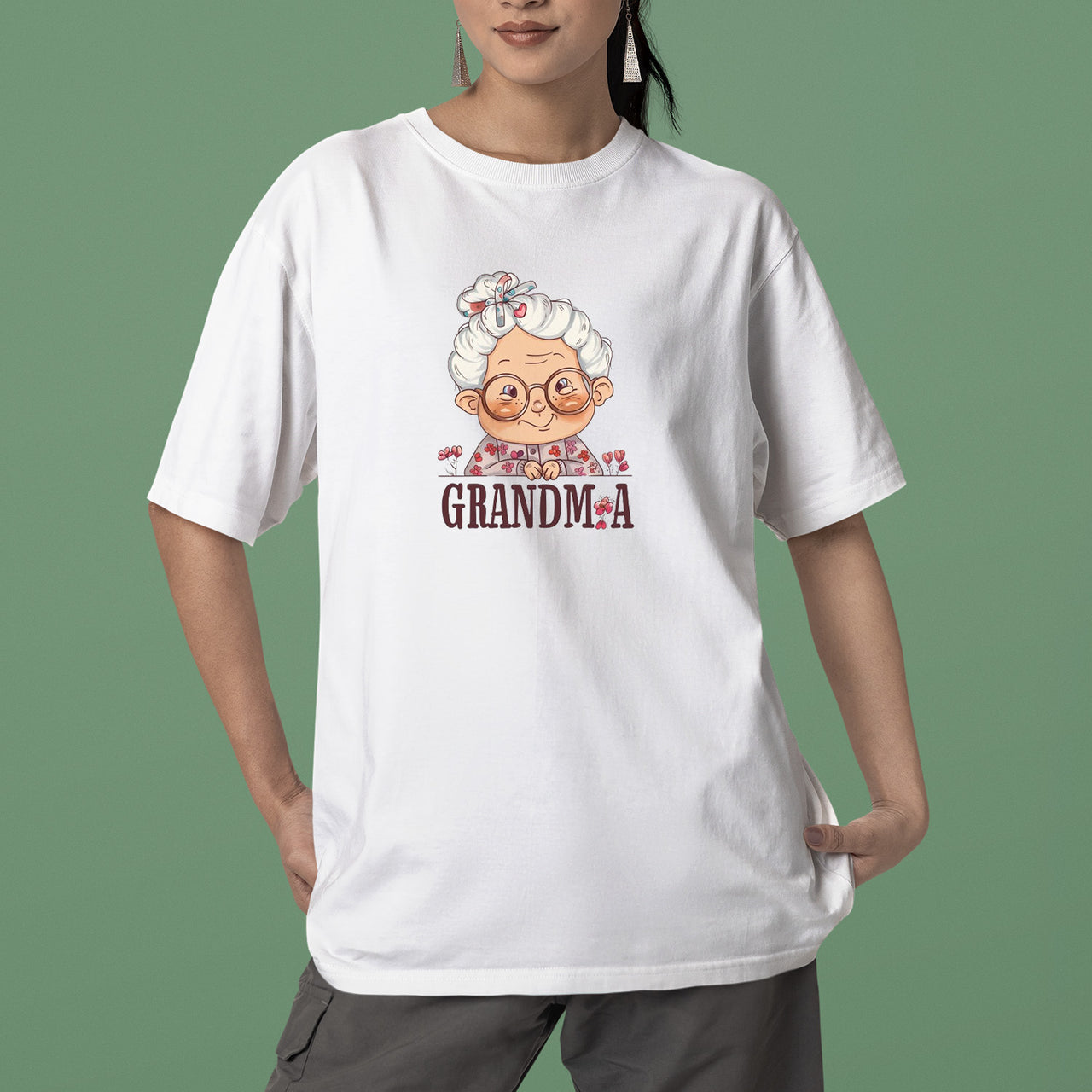 Cute Chibi Grandma T-Shirt, Cute Chibi Nana Shirt, Celebrate Mom, Nana Shirt, Grandma Hoodie, Grandma Shirt, Mother's Day Gift For Grandma, Happy Mother's Day 02