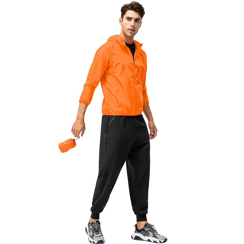 Lightweight Waterproof Sun Protection Jacket – Hooded Quick-Dry Windbreaker for Men & Women