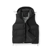 Men's Puffer Vest Warm Sleeveless Winter Jackets Waterproof Zipper Coats With Stand-Up Collar Casual Lightweight Outerwear For Cold Weather C27