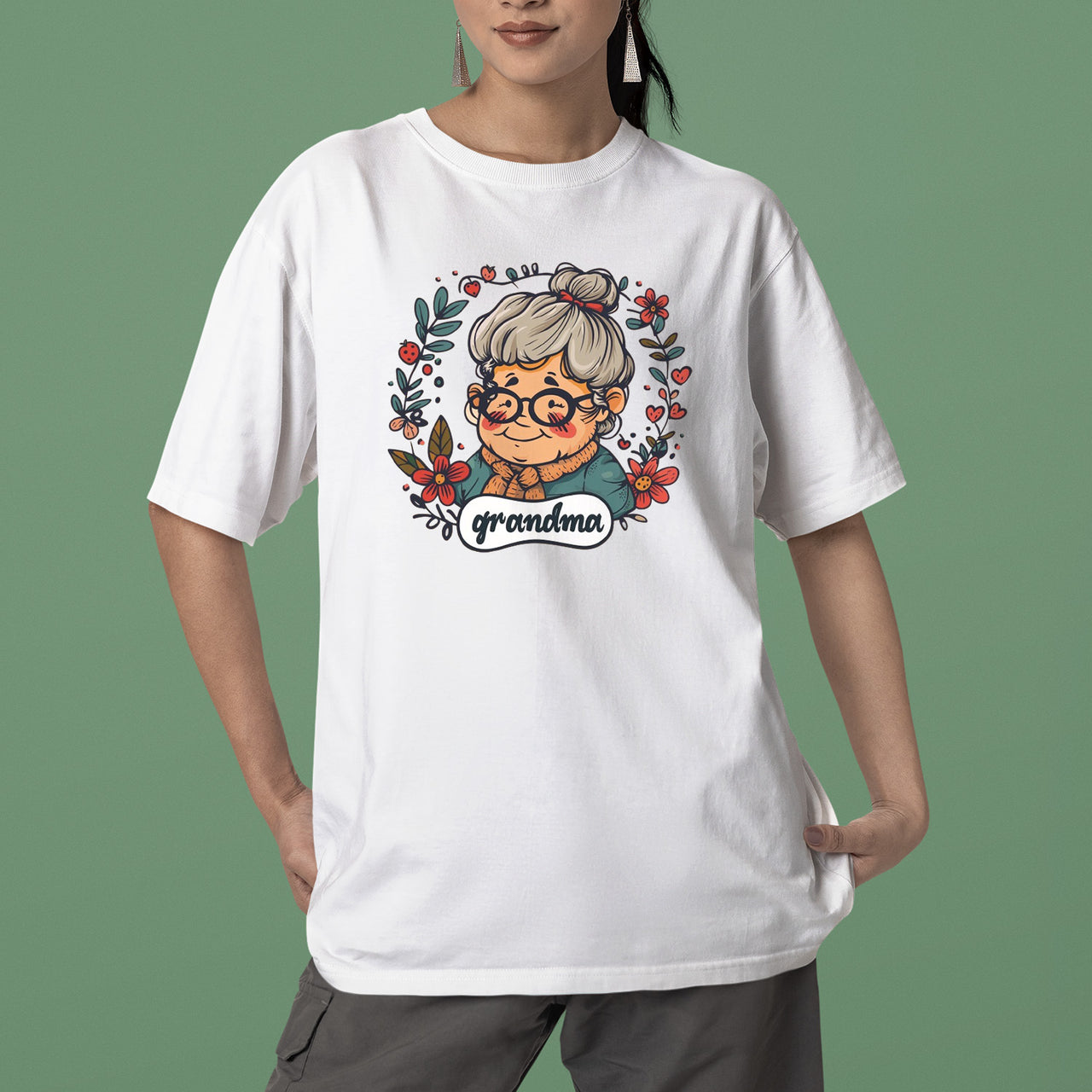 Cute Chibi Grandma T-Shirt, Cute Chibi Nana Shirt, Celebrate Mom, Nana Shirt, Grandma Hoodie, Grandma Shirt, Mother's Day Gift For Grandma, Happy Mother's Day 01