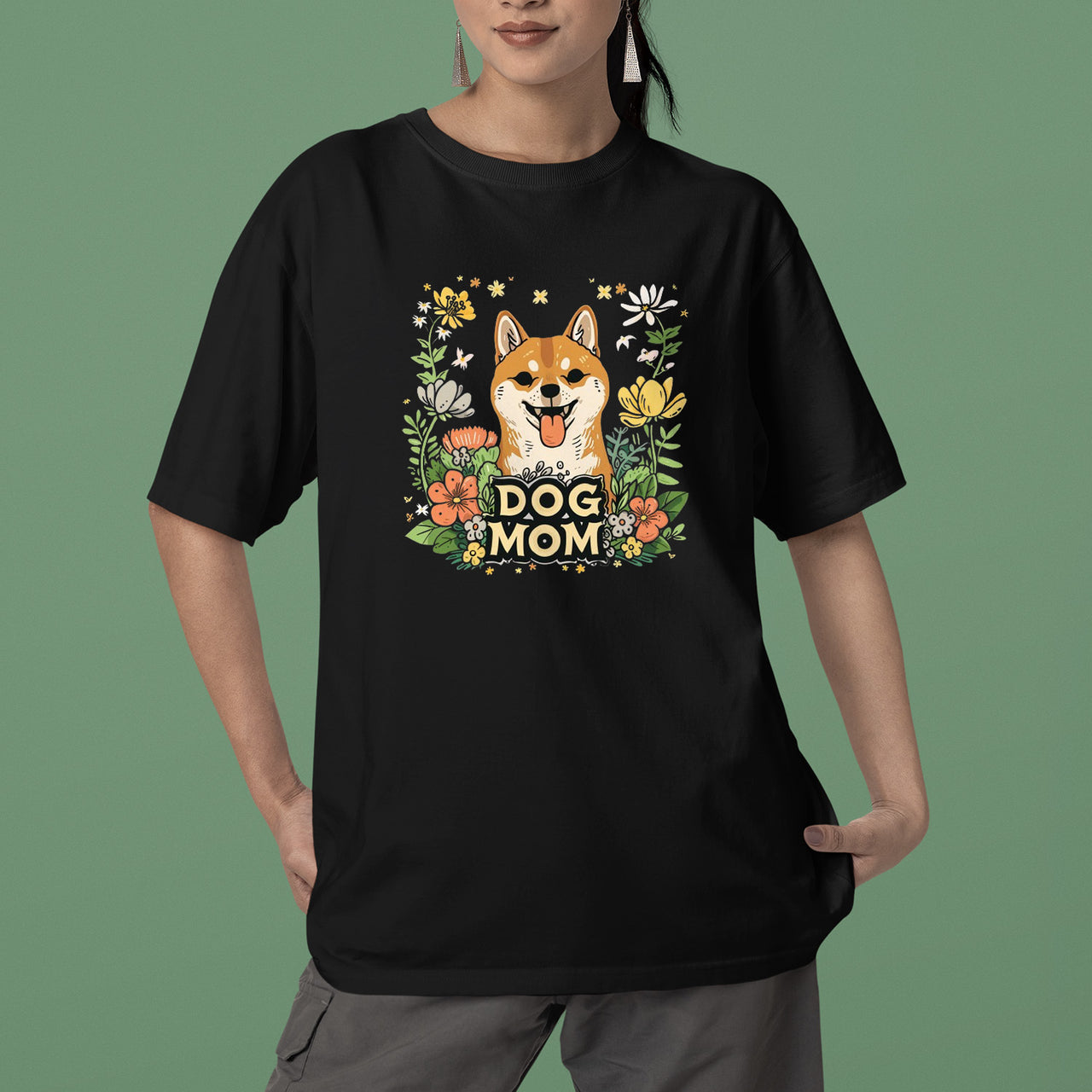 Shiba Dog T-shirt, Pet Lover Shirt, Dog Lover Shirt, Dog Mom T-Shirt, Dog Owner Shirt, Gift For Dog Mom, Funny Dog Shirts, Women Dog T-Shirt, Mother's Day Gift, Dog Lover Wife Gifts, Dog Shirt