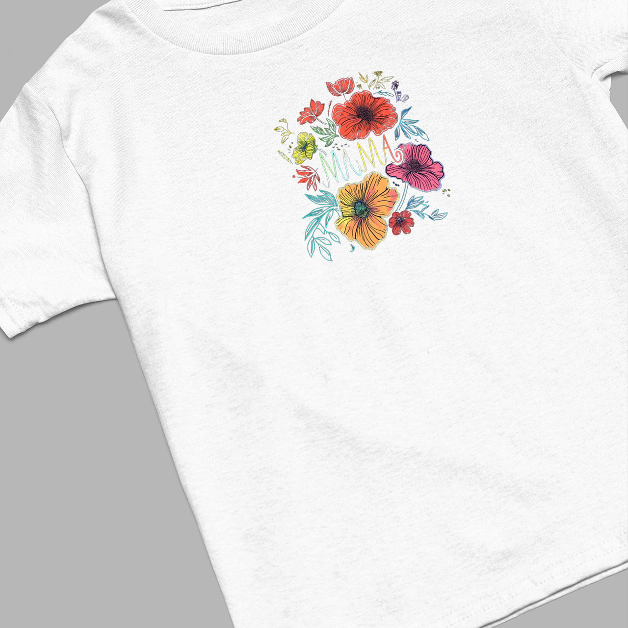 Floral Mama T-Shirt, Cute Floral Mama Shirt, Mama Flower Shirt, Mama Shirt, Mom Shirt, Mother's Day Gift