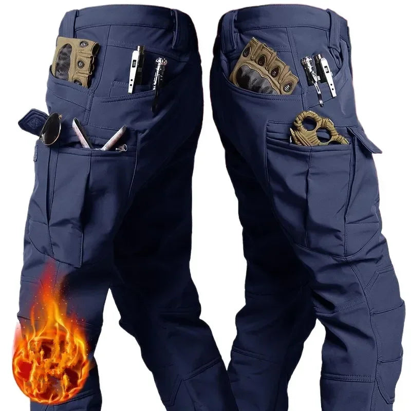 Men’s Soft Shell Outdoor Pants – Warm Multi-Pocket Wear-Resistant Winter Tactical Trousers