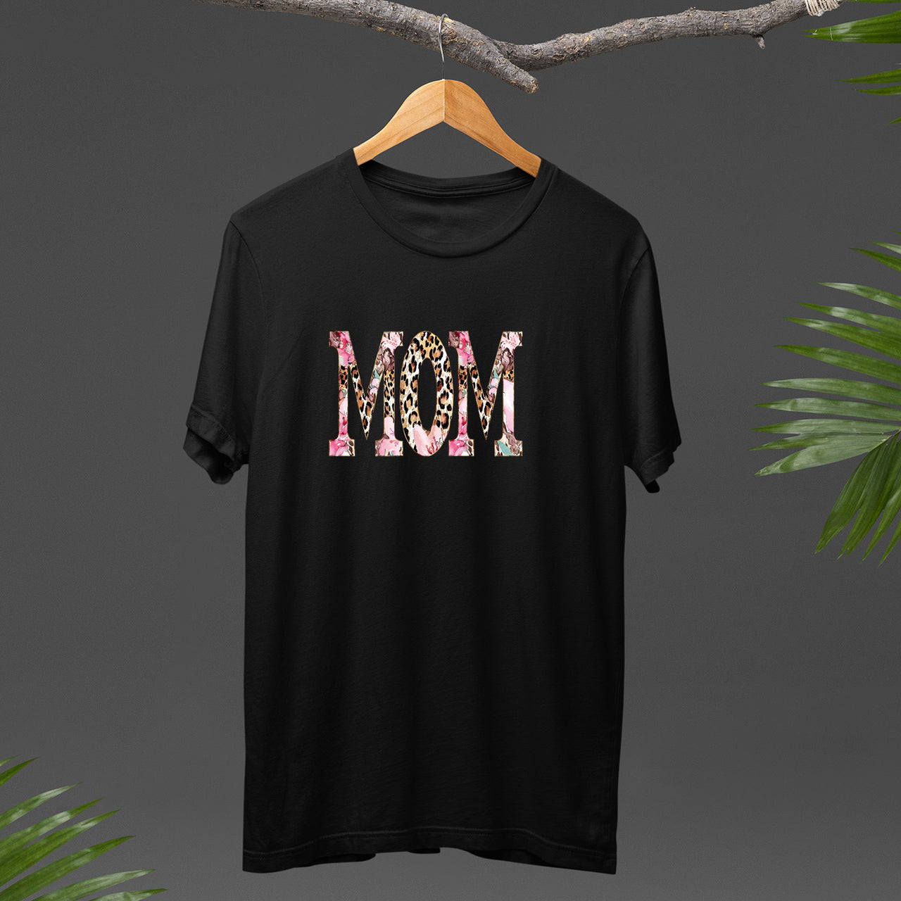 Leopard Print Mom Shirt, Retro Floral Mom T-shirt, Custom Mom Shirt, Mom Flower Shirt, Leopard Mom Life, Mama Shirt, Mom Shirt, Mother's Day Gift