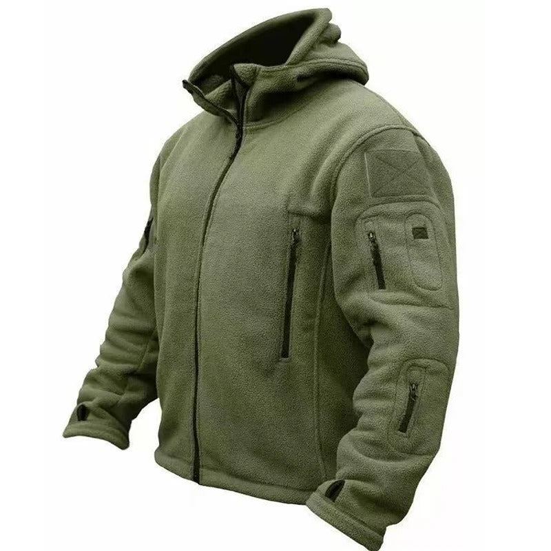 Men's Polar Fleece Tactical Jacket – Warm Lightweight Outdoor Hiking Coat