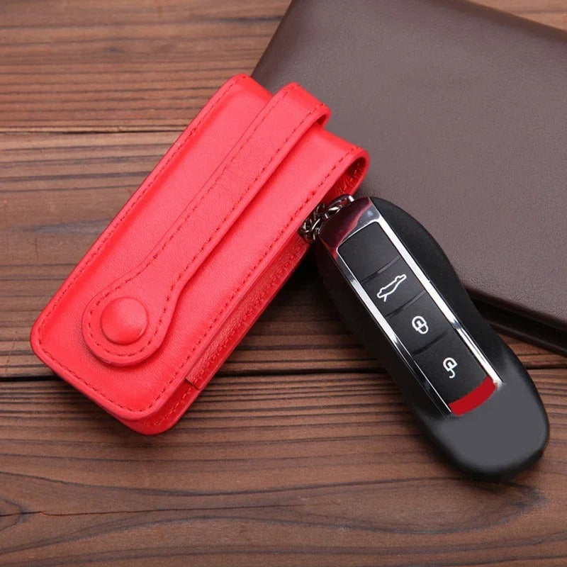Leather Car Remote Key Case – Protective Cover Shell