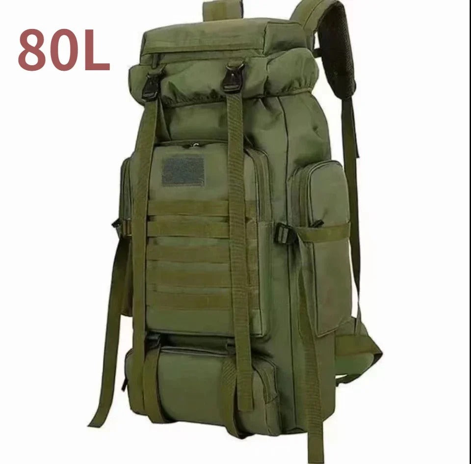 80L/100L Tactical Hiking Backpack – Large Capacity Oxford Mountaineering Backpack for Camping, Trekking & Travel