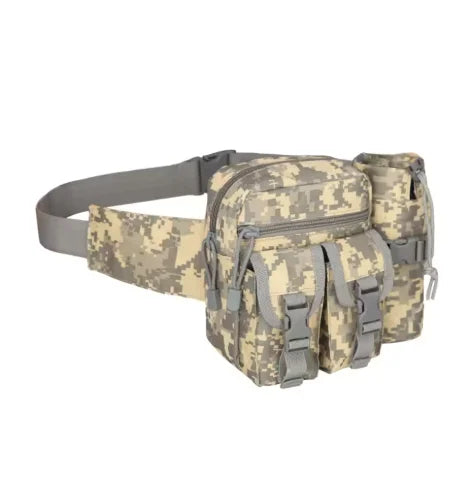 Tactical Men Waist Pack Nylon Hiking Water Bottle Phone Pouch Outdoor Sports Hunting Climbing Camping Belt Bag
