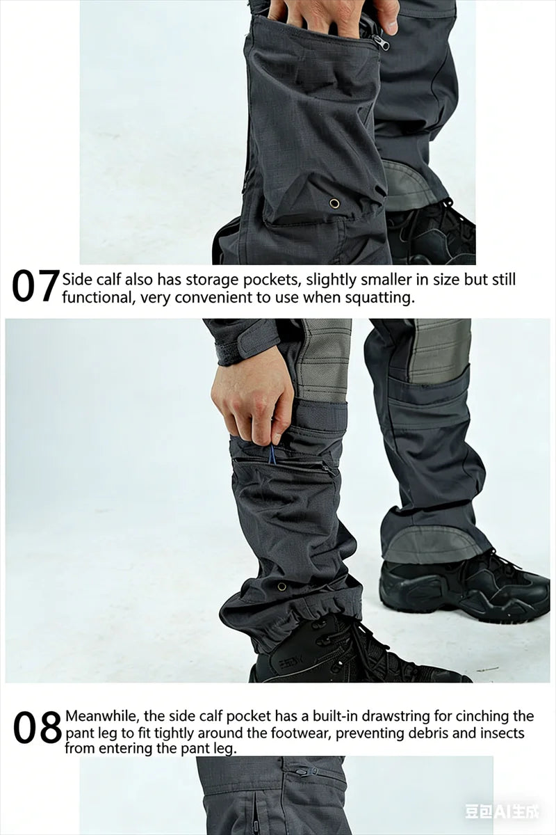 Men’s Tactical Cargo Pants – Multi-Pocket Outdoor Work Combat Style Trousers